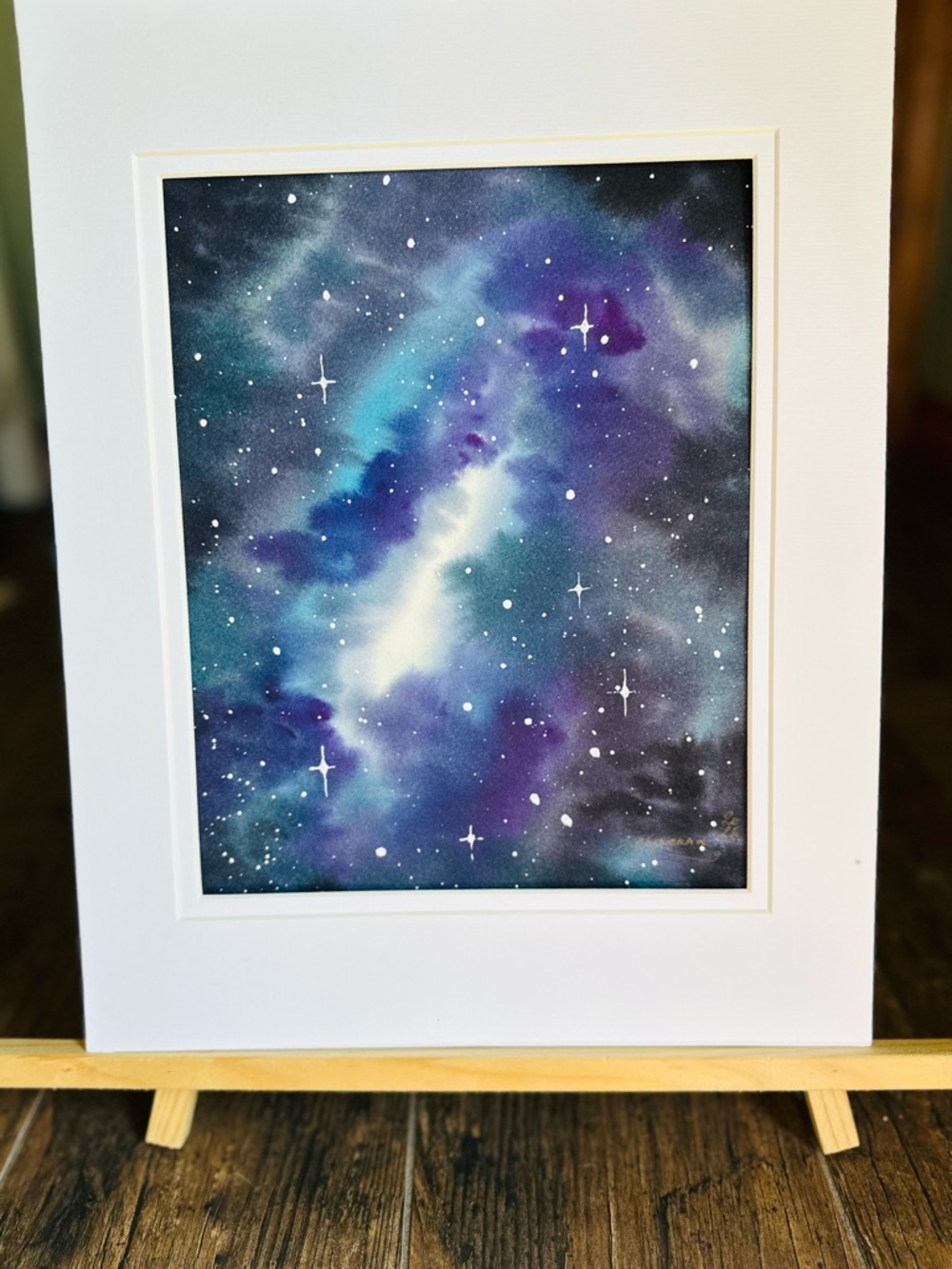 Hand-Made New Watercolor Art Galaxy